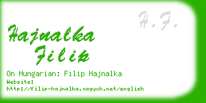 hajnalka filip business card